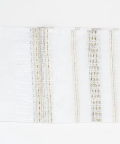 Gabrieli Tallit Elia - Silk Tallit - Gold And Silver On White