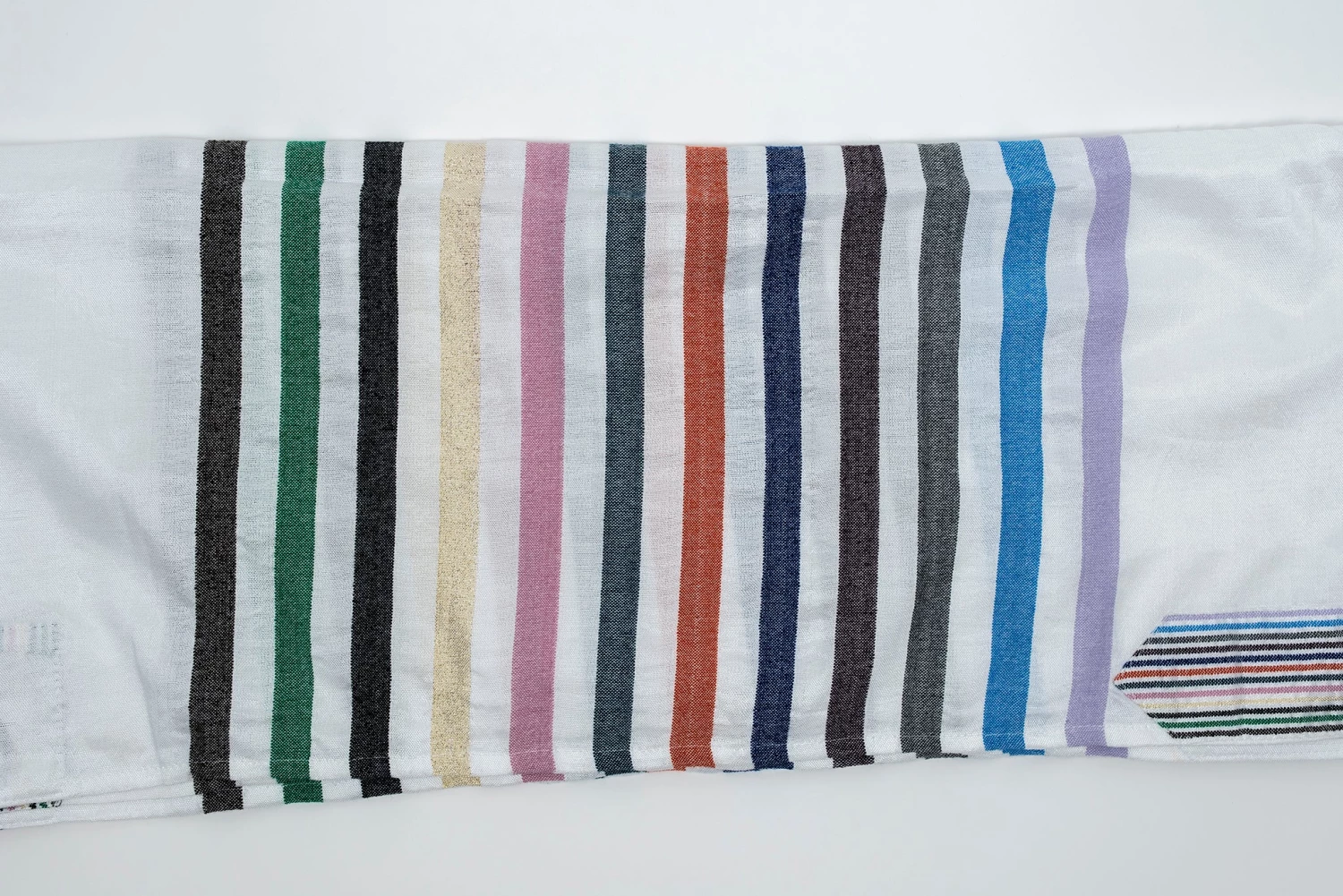 Gabrieli Tallit Josef - Silk Tallit - 12 Stripes On White 3 Gabrieli Tallit Josef - Silk Tallit - 12 Stripes On White