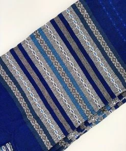 Gabrieli Tallit Gabrieli Tallits Gabrieli Premium - Wool Tallit - Shades Of Blue With Silver On Blue