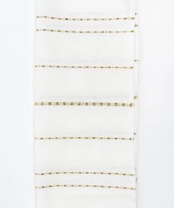 Gabrieli Tallit Perach - Wool Tallit - Gold Stripes