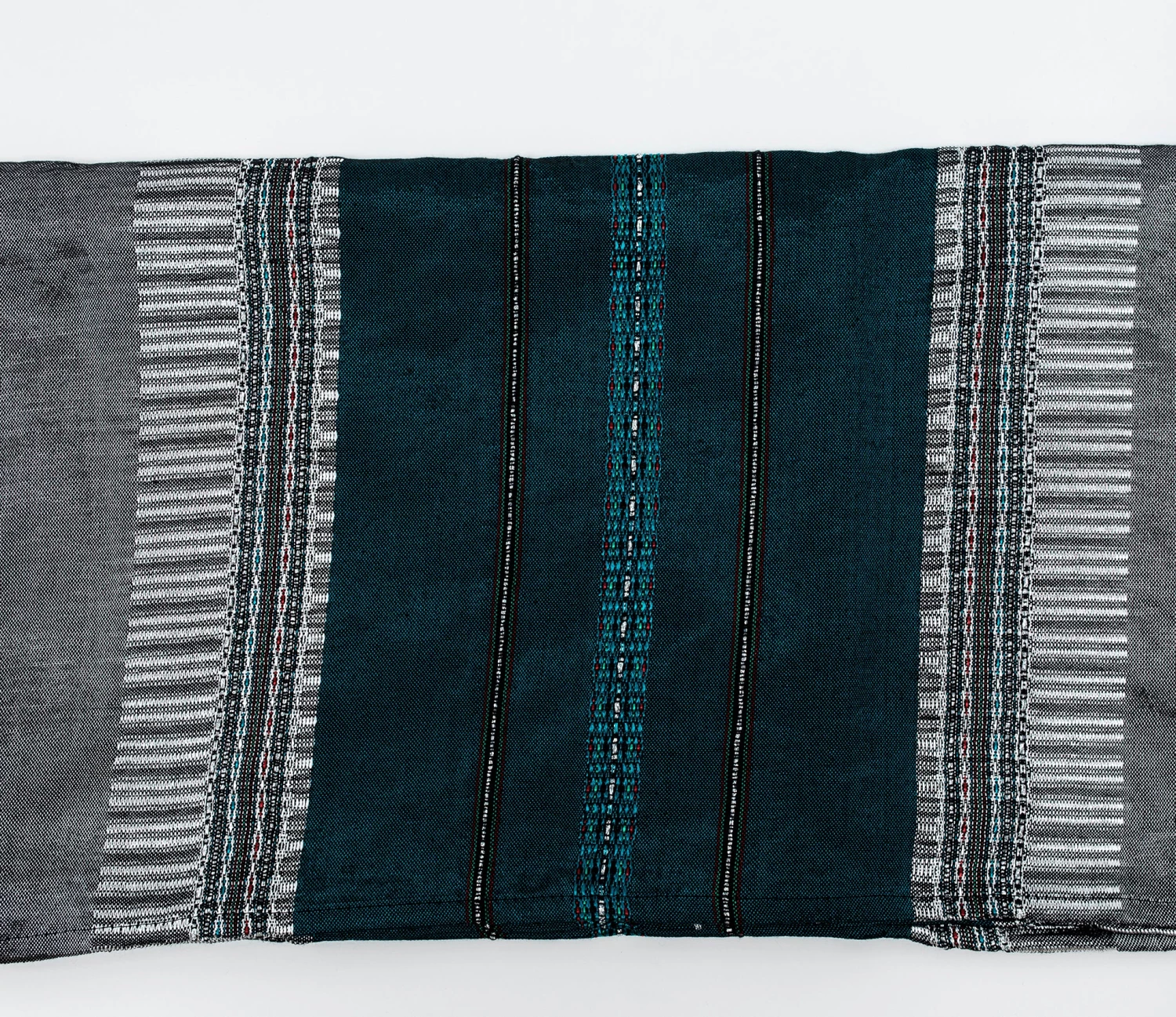 Gabrieli Tallit Elia - Silk Tallit- Turquoise And Silver On Gray 4 Gabrieli Tallit Elia - Silk Tallit- Turquoise And Silver On Gray