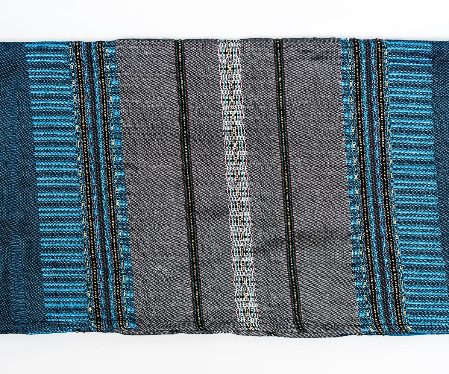 Gabrieli Tallit Elia - Silk Tallit - Gray With Gold On Blue 5 Gabrieli Tallit Elia - Silk Tallit - Gray With Gold On Blue