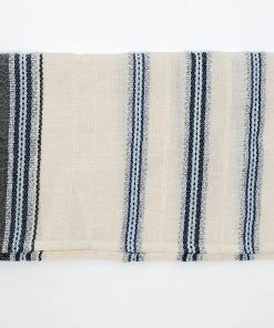 Gabrieli Tallit Gabrieli Tallits Adam - Cotton Tallit - Blues And Silver On Off-White