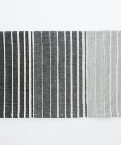 Gabrieli Tallit Ella - Cotton Tallit - Shades Of Gray With Silver On Off-White