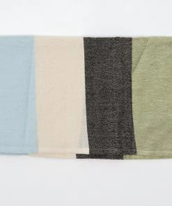 Gabrieli Tallit Emanuel - Cotton Tallit - Blue And Green Wide Stripes On Off-White Gabrieli Tallits