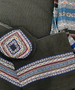 Gabrieli Tallit Gabrieli Tallits Gabrieli Premium - Wool Tallit - Multi Color With Silver On Black