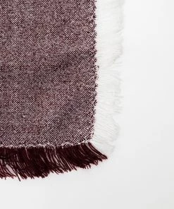 Gabrieli Tablecloths - Classic Design - Bordeaux Background With Silver