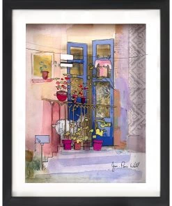 Jean-Pierre Weill Goat On Balcony Art & Judaica