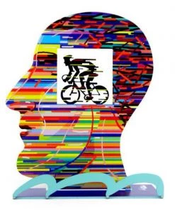 D. Gerstein Art & Judaica Head With Biker New