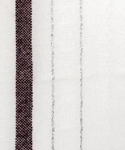 Gabrieli Tablecloths - Minimal Design - Bordeaux And Silver On White