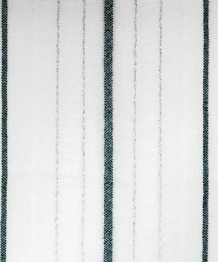 Gabrieli Tablecloths - Minimal Design - Dark Green And Silver On White