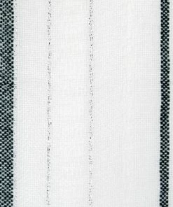 Gabrieli Tablecloths - Minimal Design - Dark Green And Silver On White