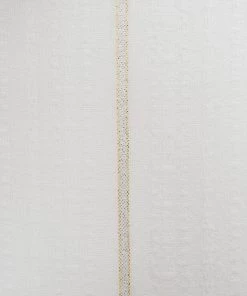 Gabrieli Tablecloths - Minimal Design - Gold And Silver On White