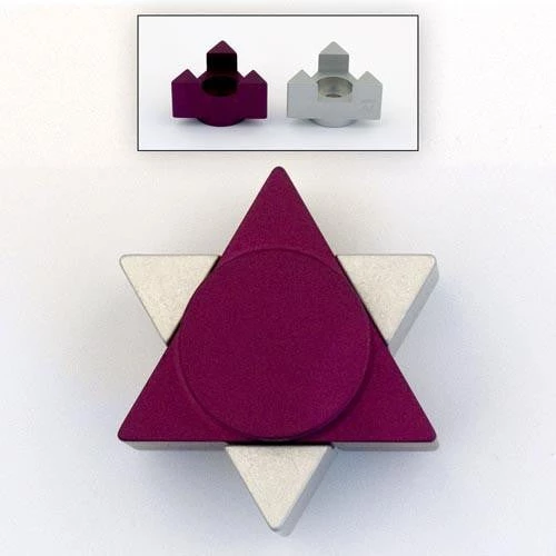 Agayof Art & Judaica Star Candle Holders 4 Agayof Art & Judaica Star Candle Holders