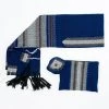 Gabrieli Tallit Gabrieli Tallits Elia - Wool Tallit - Grey On Blue