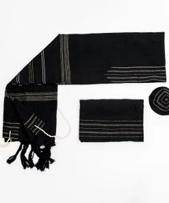 Gabrieli Tallit Elia - Silk Tallit - Gold And Silver On Black Gabrieli Tallits