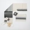 Gabrieli Tallit Ella - Cotton Tallit - Shades Of Gray With Silver On Off-White 1 Gabrieli Tallit Ella - Cotton Tallit - Shades Of Gray With Silver On Off-White