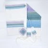 Gabrieli Tallit Ella - Silk Tallit - Pastel Purple, Teal And Blue With Gold On White