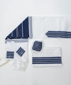 Gabrieli Tallit Gabrieli Tallits Elia - Cotton Tallit - Blue On White