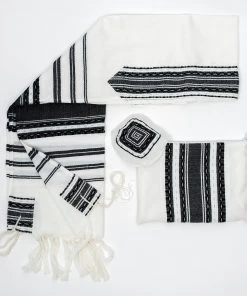 Gabrieli Tallit Samuel - Wool Tallit - Black And Silver