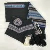 Gabrieli Tallit Gabrieli Tallits Gabrieli Premium - Wool Tallit - Multi Color With Silver On Black